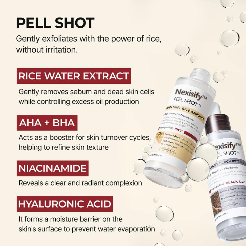 Sale Happening Now:70%OFF🔥 Dr.Melaxin Peel Shot Glow Rice Ampoule Duo