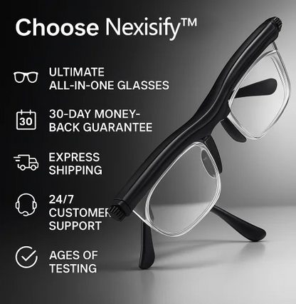 【ADJUSTABLE FOCUS GLASSES】See Every Moment Clearly With Nexisify!