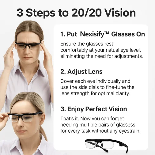 【ADJUSTABLE FOCUS GLASSES】See Every Moment Clearly With Nexisify!