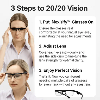 【ADJUSTABLE FOCUS GLASSES】See Every Moment Clearly With Nexisify!