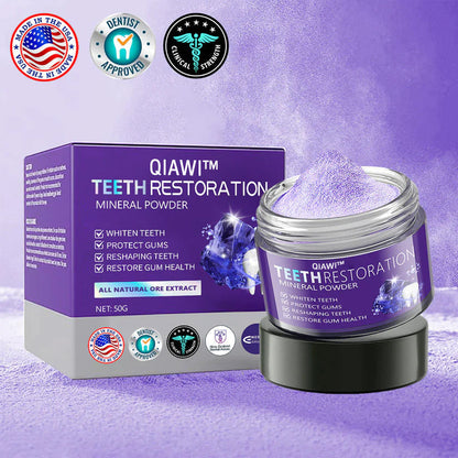 QIAWI™TeethRestoration Mineral Powder🦷Obtain American Dental Association (ADA) Certification (Treats periodontitis and mouth ulcers, prevents tooth loss, and repairs gum recession）