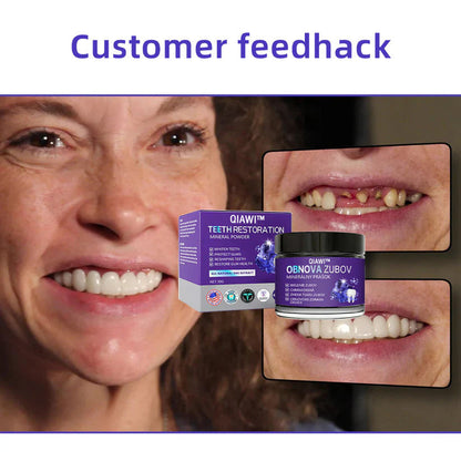 QIAWI™TeethRestoration Mineral Powder🦷Obtain American Dental Association (ADA) Certification (Treats periodontitis and mouth ulcers, prevents tooth loss, and repairs gum recession）