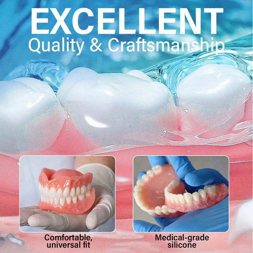 🦷TAILEDEN® Multi-Functional ThermoFlex Silicone Denture Set – For Eating, Smiling, and Daily Comfort😁