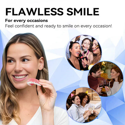🦷TAILEDEN® Multi-Functional ThermoFlex Silicone Denture Set – For Eating, Smiling, and Daily Comfort😁